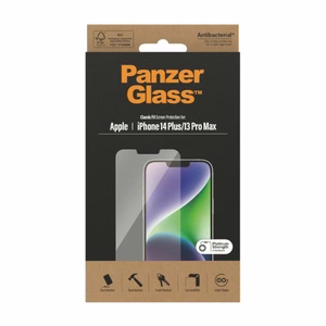 PanzerGlass Classic Fit antibakterinis stiklas iPhone 14 Plus / 13 Pro Max