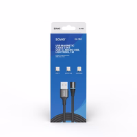 Savio CL-152 USB kabelis 1 m USB 2.0 USB C Micro USB A/Lightning Juoda