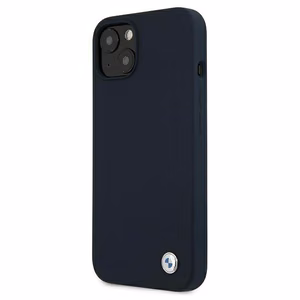 BMW Silicone Signature dėklas telefonui iPhone 13 mini - tamsiai mėlynas