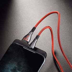 Borofone Highway BU23 USB-A–Lightning laidas, 1.2 m, juodas ir raudonas