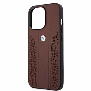 BMW odinis lenktas perforuotas dėklas iPhone 13 Pro / iPhone 13 - raudonas