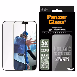 PanzerGlass Keraminis apsauginis stiklas iPhone 16 Pro Max 6.9" Itin platus pritaikymas 2856
