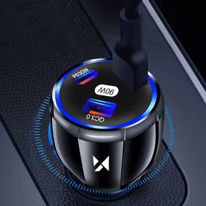Automobilinis įkroviklis Wozinsky WCCCA juodas 90W (2xPD / 1xQC3.0)