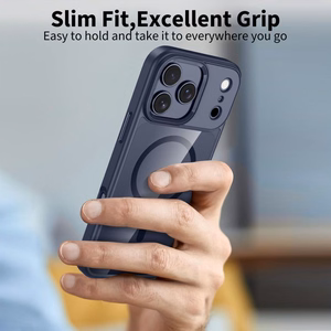 Tech-Protect MagMat MagSafe dėklas telefonui iPhone 17 Pro - skaidrus tamsiai mėlynas