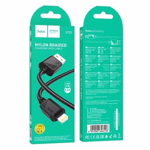 Kabelis USB A į Lightning Hoco 2,4A 1 m X113 juodas