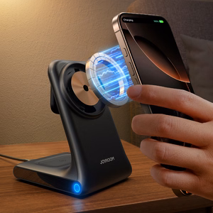 Joyroom JR-W15 belaidis įkroviklis 3 viename įkrovimo stotelė su MagSafe - juodas