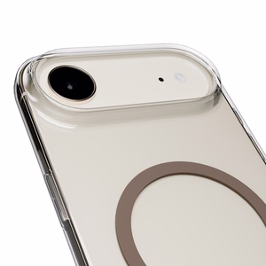 Puro Lite Mag TPU+PC magnetinis dėklas telefonui iPhone 17 Air - permatomas su rudu žiedu