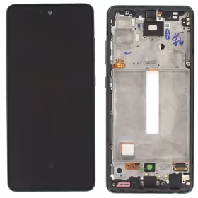 Ekranas Samsung A525/A526 A52 4G/5G 2021 su lietimui jautriu stikliuku ir rėmeliu Awesome Black originalus (service pack)