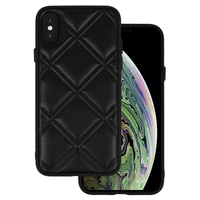 Dėklas telefonui odinis 3D dizainas Iphone X/XS - juodas