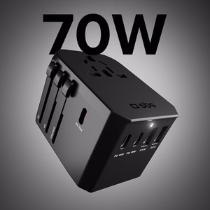 Pasaulinis kelioninis GaN 70W adapteris su dėklu