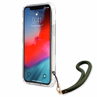 Guess GUHCP12MKSARKA iPhone 12/12 Pro 6.1" žalias/chaki kietas dėklas Camo kolekcija