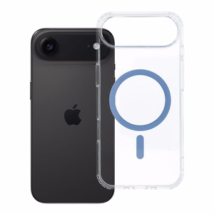Dėklas telefonui Drop Glue spalvingas žiedinis Mag Cover, suderinamas su MagSafe IPHONE 17 Air, šviesiai mėlynas