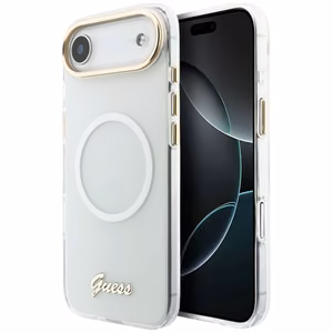 Guess IML Gradient Script Metal MagSafe чехол для iPhone Air белый