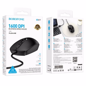 Pelė Borofone BG17 juoda