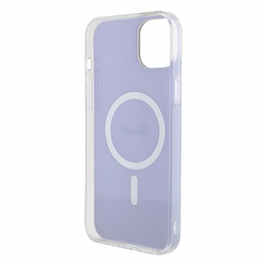 Guess IML Iridescent MagSafe dėklas iPhone 15 Plus - violetinis