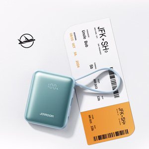 Joyroom JR-PBF27 Pro 10000mAh 30W Power Bank with Built-in USB-C Cable and Additional Bidirectional USB-C to Lightning Cable - White