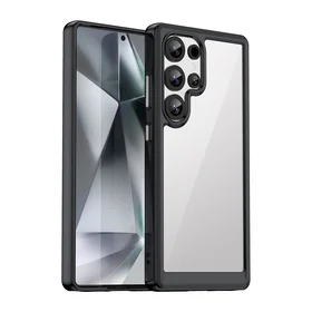 Dėklas telefonui (m) su gelio rėmeliu Samsung Galaxy S25 Ultra - juodas (m)