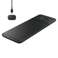 Samsung Trio EP-P6300TBEGEU 3in1 indukcinis įkroviklis telefonui / Galaxy Watch / Buds – juodas + tinklo įkroviklis + kabelis