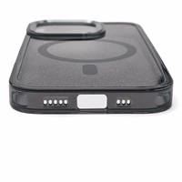 Blizgus magnetinis dėklas telefonui iPhone 16e - juodas