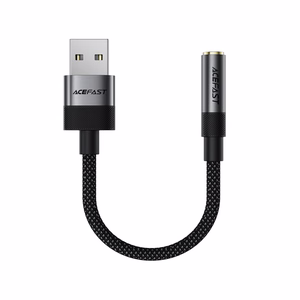 Acefast J13 USB-A į 3.5mm mini jack adapteris - juodas