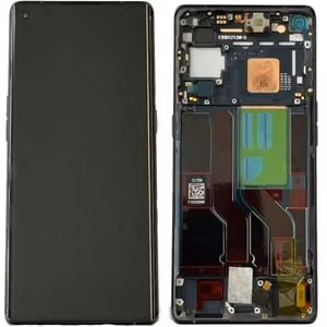 LCD ekranas Oppo Reno5 Pro 5G su jutikliniu ekranu ir rėmeliu juodas originalus (naudotas, C klasė)