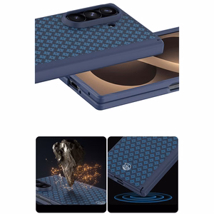 Benks Magnetic Armor Grid Pro Grand Combo dėklas (C.K.FL.SA.BE.C051), skirtas Samsung Galaxy Z Fold 8 Ultra, mėlynas