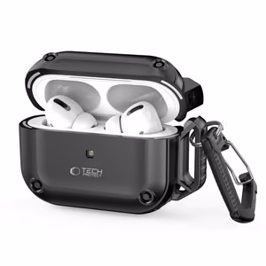Tech-Protect Rough Hook dėklas su karabinu Apple AirPods Pro 1 / 2 - juodas