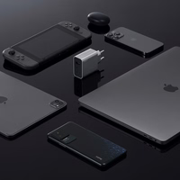 Cuktech 65W GaN sieninis įkroviklis 2xUSB-C 1xUSB-A pilkas