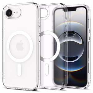 Spigen Ultra Hybrid Magnetinis dėklas telefonui iPhone 16e - baltas, permatomas