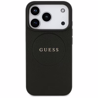 Guess Grūdėtas Žiedas Magnetinis dėklas telefonui iPhone 17 Pro - juodas