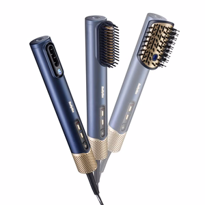 BaByliss AS6550E – 1500 W ionic hot-air styling brush, 3 heat settings, blue/gold