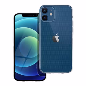 Permatomas 2 mm dėklas telefonui IPHONE 12 Mini (su kameros apsauga)