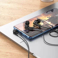 Laidinės ausinės Jack 3,5 mm su mikrofonu M102 juodos