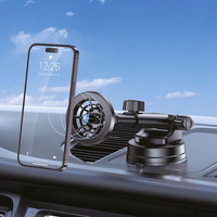 FORCELL F-GRIP PrecisionX magnetinis automobilinis laikiklis priekinio stiklo / prietaisų skydelio / oro angos tvirtinimui, suderinamas su MagSafe, juodas