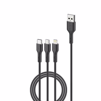 FONENG laidas X36 3in1 3A 1.2M juodas