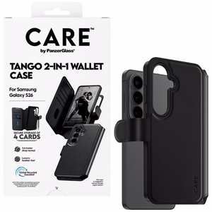 CARE by PanzerGlass Tango 2in1 Wallet dėklas Samsung Galaxy S26 - juodas
