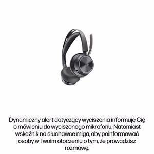 HP Poly Voyager Focus 2-M USB-C-C ausinės USB-C/A adapteris įkrovimo stovas