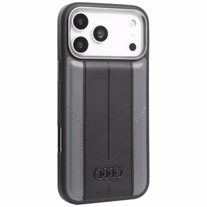 Audi A6 sintetinė oda MagSafe dėklas telefonui iPhone 17 Pro Max - juodas
