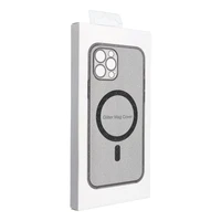 CLEAR MAG COVER dėklas su kameros apsauga, suderinamas su Magnetiniu IPHONE 14 PRO juodas blizgus
