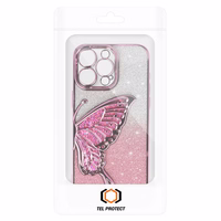 Tel Protect Butterfly vandens dėklas telefonui Iphone 12 Pro rožinis