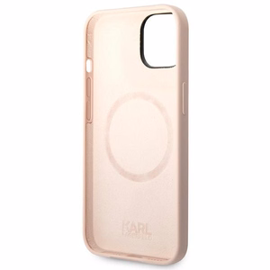 Karl Lagerfeld KLHMP14MSSKCI iPhone 14 Plus 6.7 "kietas dėklas šviesiai rožinis / šviesiai rožinis Silikoninis Karlas & Choupette Magsafe