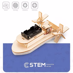 Wooden Assembly Kit Paddle Steamer STEM Educational Toy