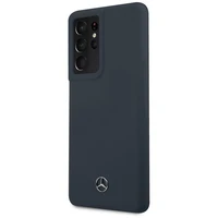 Dėklas telefonui Mercedes Silikoninis Line dėklas Samsung Galaxy S21 Ultra mėlynas