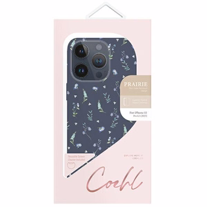 Uniq Coehl Prairie dėklas telefonui iPhone 15 Pro - tamsiai mėlyna