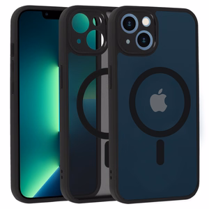 Pilnas matinės Mag dangtis telefonui Iphone 13 - juodas