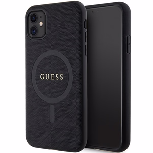 Guess GUHMN61PSAHMCK чехол для iPhone 11 / Xr - чёрный Saffiano MagSafe