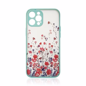 Design Case для iPhone 12 Pro Max цветочный чехол светло-синий