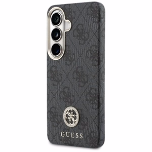Guess dėklas 4G Rhinestone Round Logo MagSafe skirtas Samsung Galaxy S26 Plus juodas