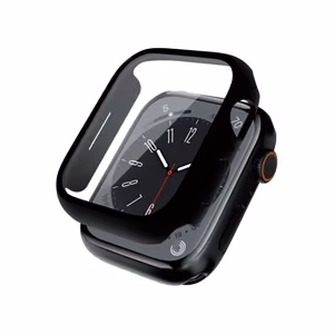 Crong Hybrid Watch Case apsauginis dėklas su integruotu stiklu, skirtas Apple Watch 44 mm, juodas