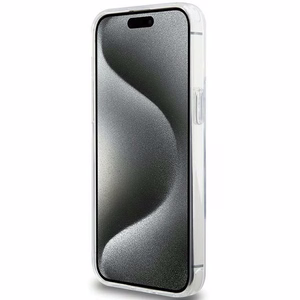 Karl Lagerfeld KLHMP15XHMRSKHH iPhone 15 Pro Max 6.7" baltas kietas dėklas su stovu Karl Head MagSafe